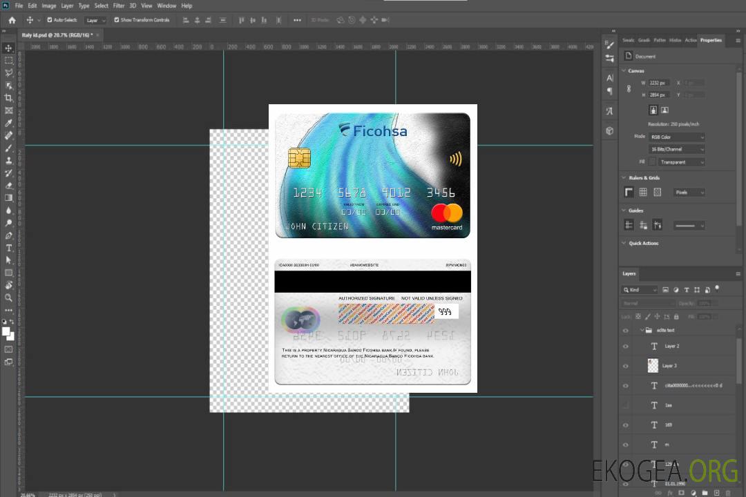 Carte bancaire Mastercard Nicaragua Banco Ficohsa template Carte bancaire Mastercard Nicaragua Banco Ficohsa template